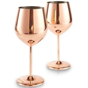 Premium Quality Copper Wine Glass with Smooth Finish and Strong Base Perfect for Home Bar Party and Restaurant Use from India