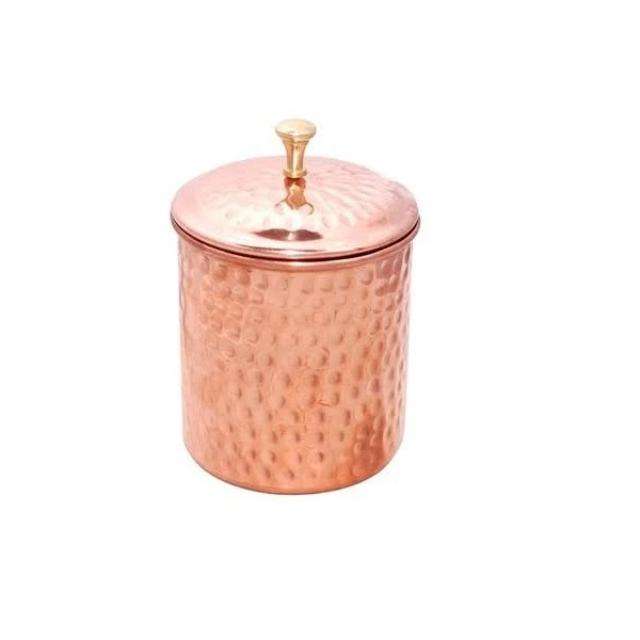 Premium quality pure copper jug with smooth polished finish strong handle for serving and storing drinking water at home kitchen