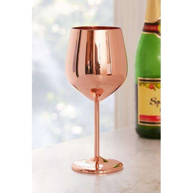Luxury Durable Copper Wine Glass with Thick Body and Comfortable Grip Ideal for Wedding Party and Celebration Events