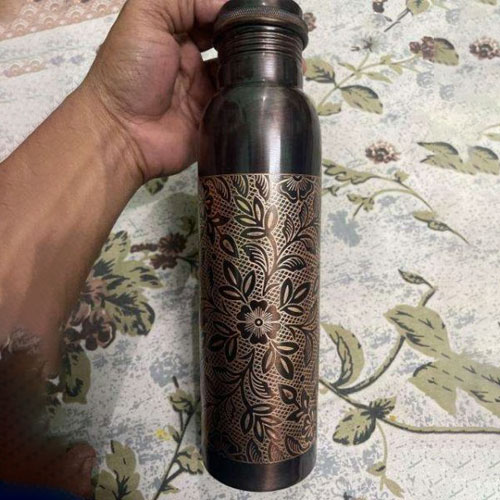 Premium Quality Long Lasting Copper Bottle with Tight Cap and Easy to Clean Wide Mouth for Office Use and Outdoor Activity