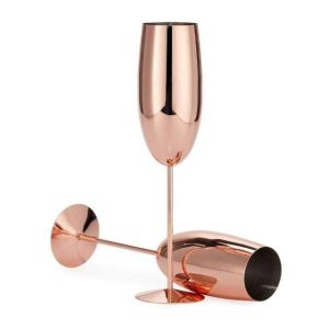 Stylish Copper Handmade Wine Glass with Smooth Edges and Polished Texture Perfect for Serving Red and White Wine from India