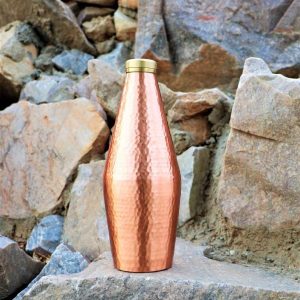 Indian Supplier Rustic Copper Bottle with Leak Proof Cap Perfect for Immune Boost & Everyday Wellness Carry At Factory Price