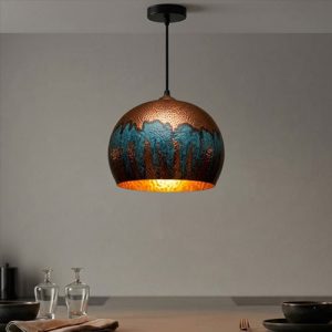 Indian Supplier Copper Hanging Pendant Light for Office Desks or Studios and Modern Interiors Available at Affordable Price