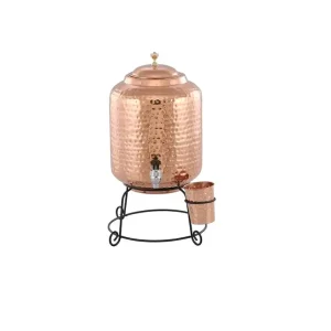 Pure Copper Water Dispenser with Tap Ayurvedic Storage Container for Daily Healthy Drinking Water at Home or Office from India