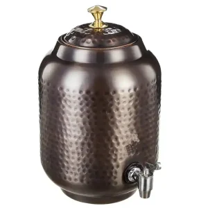 Export Selling Handcrafted Copper Water Dispenser Traditional 5 Litre Pot with Tap for Kitchen Dining & Health Benefits