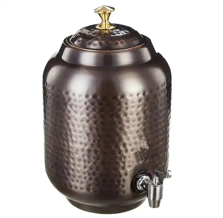 Export Selling Handcrafted Copper Water Dispenser Traditional 5 Litre Pot with Tap for Kitchen Dining & Health Benefits - Image 3