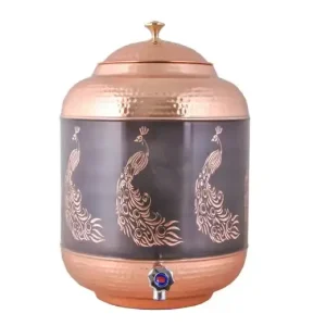 Export Selling Handcrafted Copper Water Dispenser Traditional 5 Litre Pot with Tap for Kitchen Dining & Health Benefits