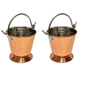 Direct Factory Supply Traditional Indian Copper Balti for Water Storage, Rituals, and Decoration Available at Low Price