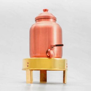 High Quality Leak Proof Copper Water Dispenser with Sturdy Lid and Brass Tap for Long Lasting Fresh and Cool Drinking Water
