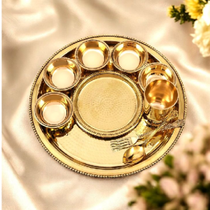 Brass thali set