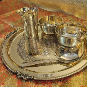 Brass thali set