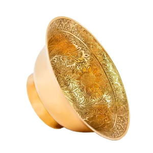 Brass serving bowl