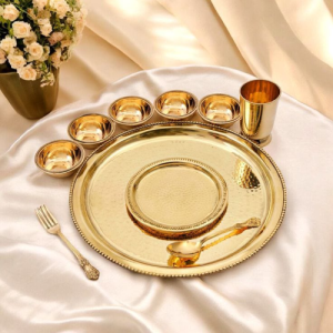 Brass thali set