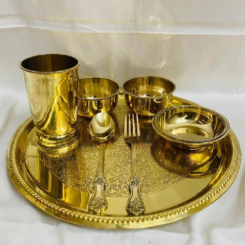 Brass thali set - Image 4